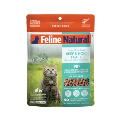 Feline Natural Freeze Dried Beef & Hoki 100g